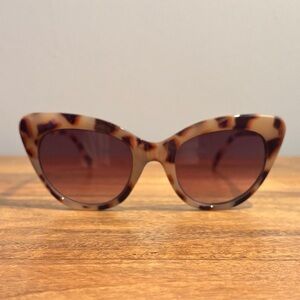 J. Crew Tortoiseshell Cat-Eye Sunglasses with Brown Gradient Lenses